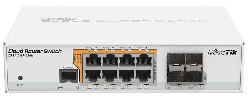 You Recently Viewed MikroTik CRS112-8P-4S-IN Cloud Router Switch Image